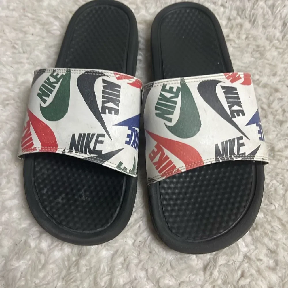 Nike Mens Benassi logo Print Slides sandals SZ11
